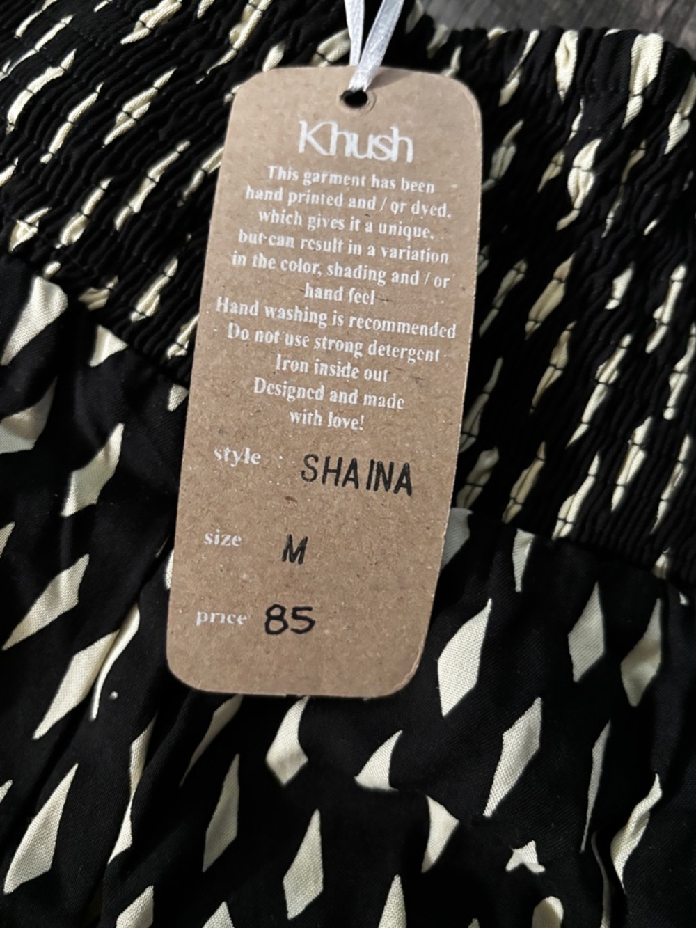 Khush Shaina Black and Cream Dress